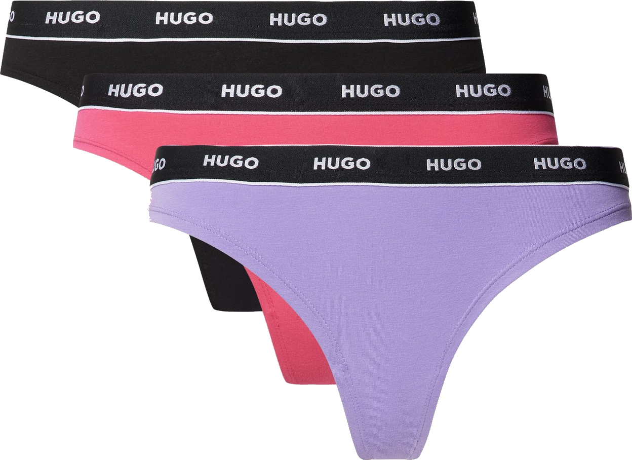 Hugo Boss 3 PACK - dámská tanga HUGO 50480150-962 XL