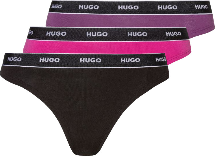 Hugo Boss 3 PACK - dámská tanga HUGO 50480150-985 XL