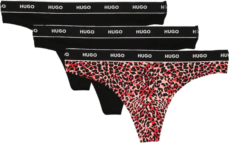 Hugo Boss 3 PACK - dámske tangá HUGO 50495870-695 XL