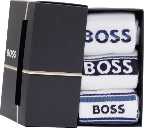 Hugo Boss 3 PACK - pánske ponožky BOSS 50502027-100 40-46