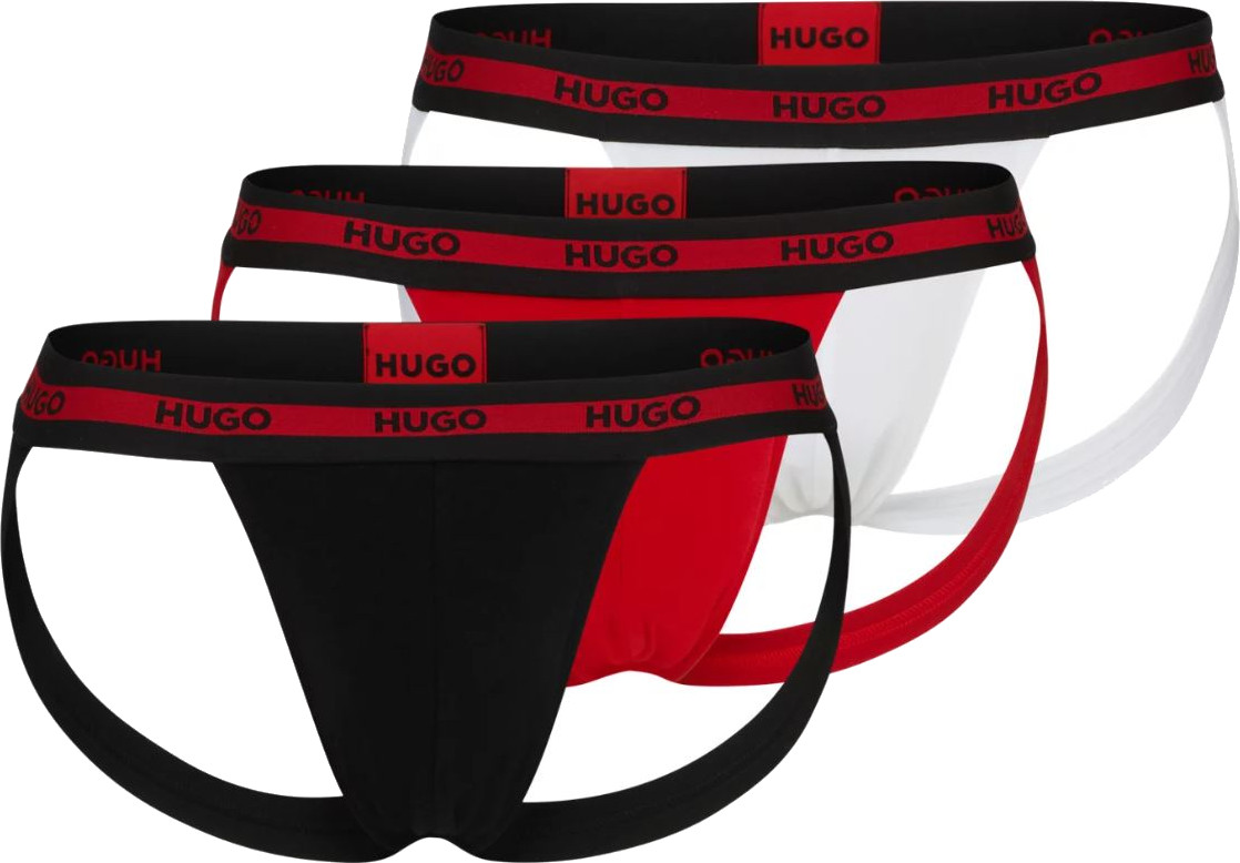 Hugo Boss 3 PACK - pánské slipy HUGO JOCK STRAP 50496724-621 M