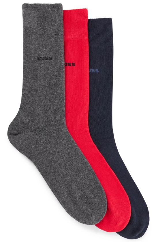 Hugo Boss 3 PACK - pánske ponožky BOSS 50484005-640 40-46