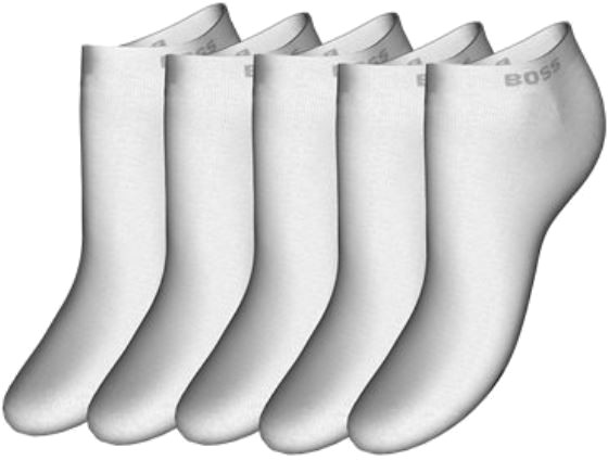 Levně Hugo Boss 5 PACK - dámské ponožky BOSS 50514840-100 35-38