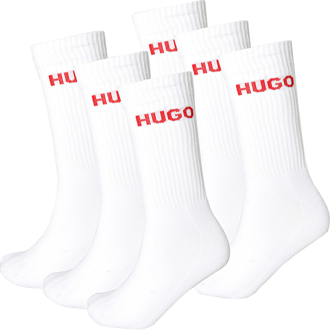 Levně Hugo Boss 6 PACK - pánské ponožky HUGO 50510187-100 39-42