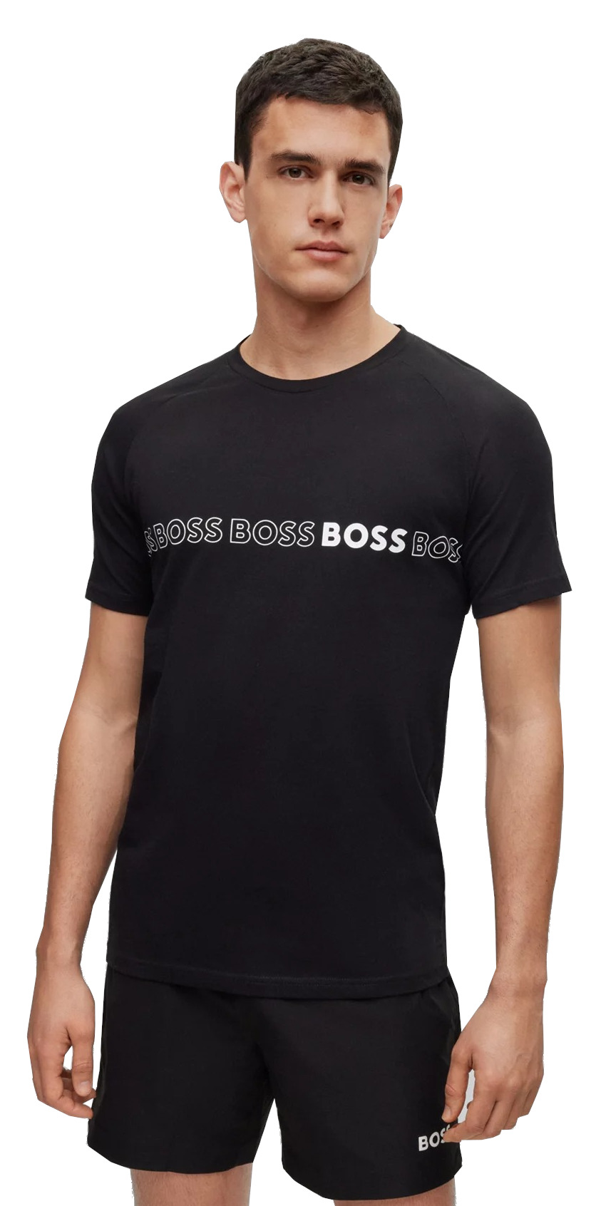 Hugo Boss Pánské triko BOSS Slim Fit 50491696-001 S