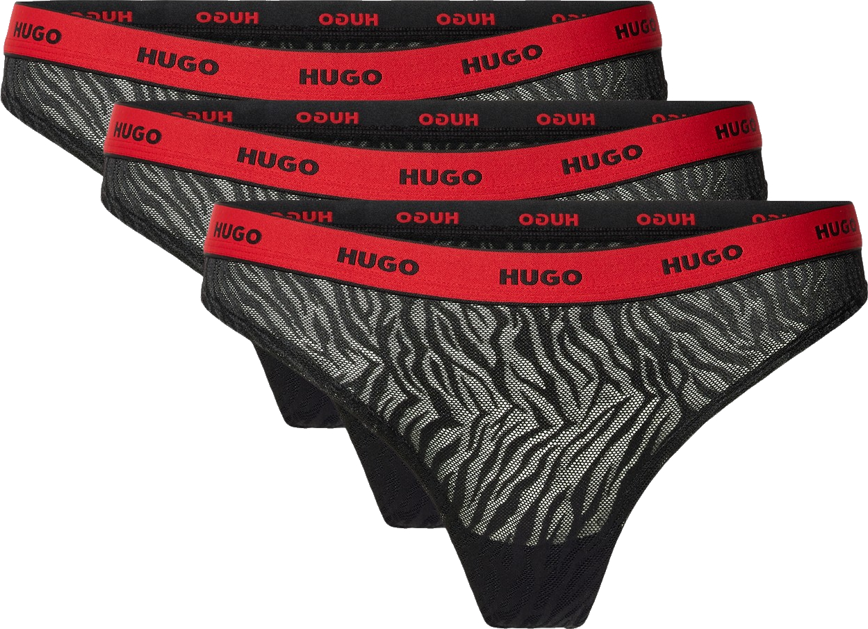 Hugo Boss 3 PACK - dámská tanga HUGO 50523829-002 XL