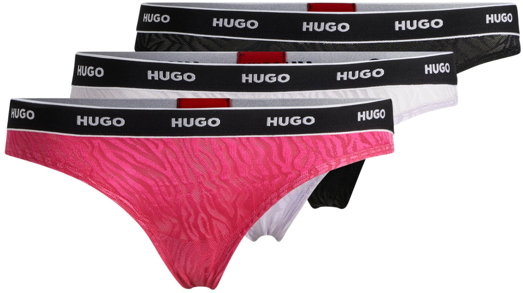 Hugo Boss 3 PACK - dámske tangá HUGO 50523829-960 XL