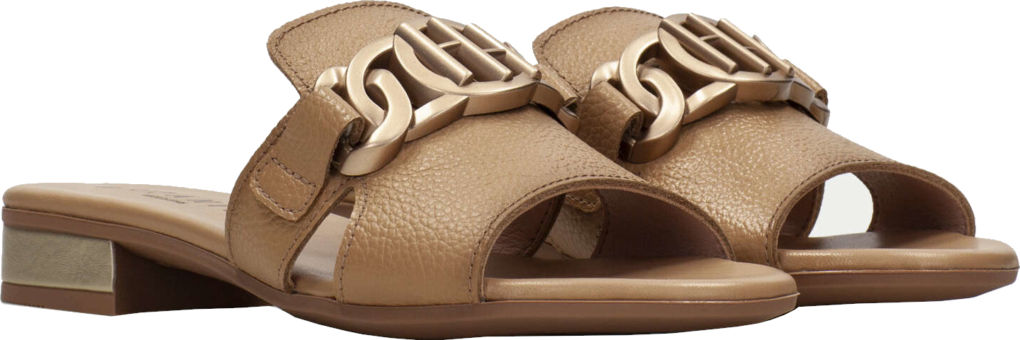 Levně Hispanitas Dámské kožené pantofle HV243268 Desert 42