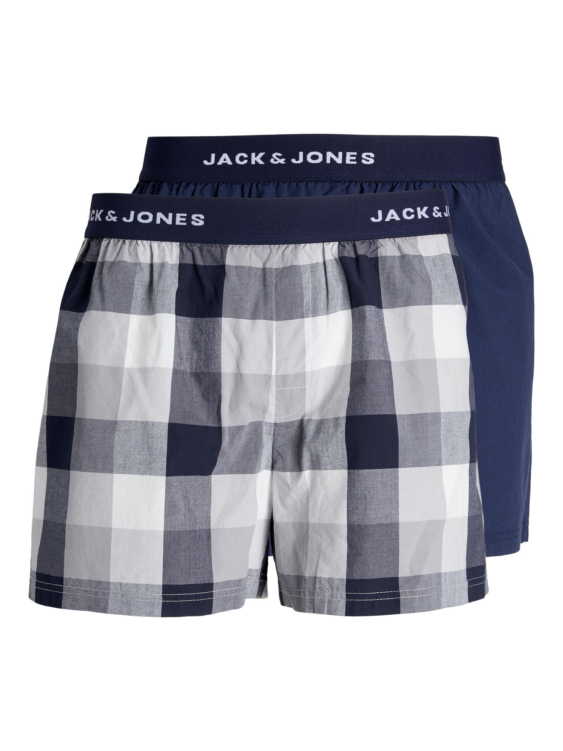 Jack&Jones 2 PACK - pánské trenky JACLUCA 12239042 Navy Blazer M