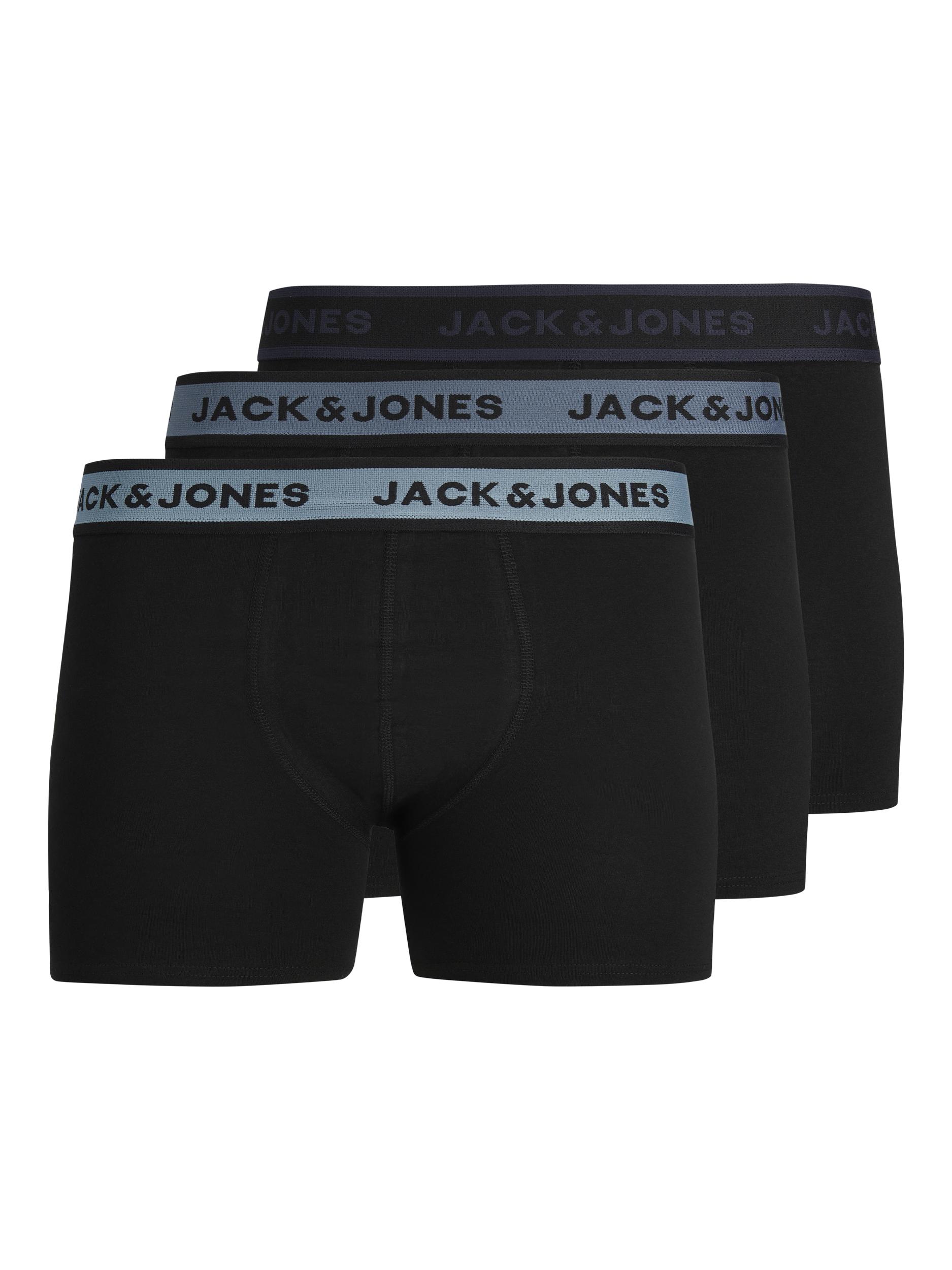 Jack&Jones 3 PACK - pánske boxerky JACLOUIS 12241168 Black M