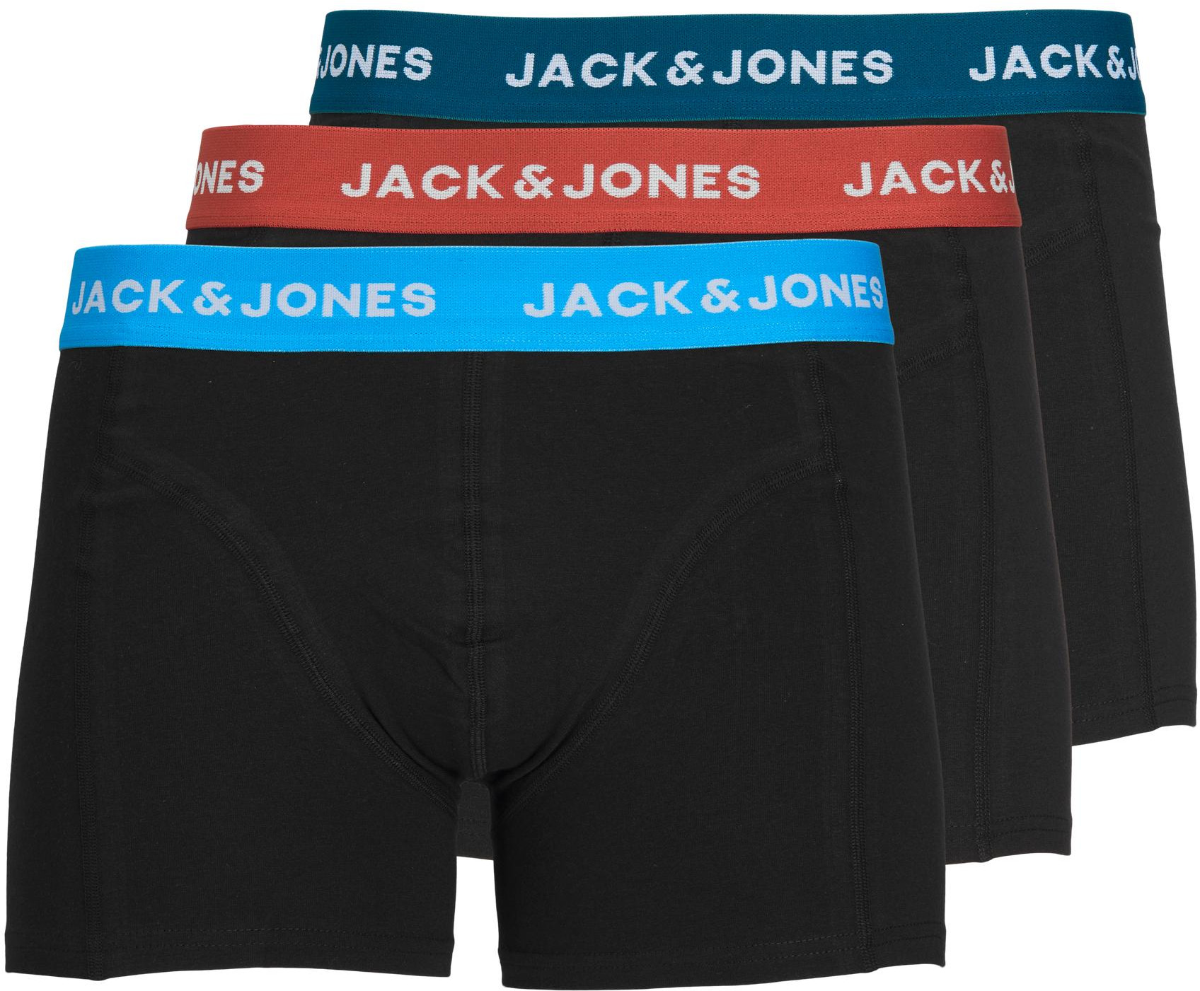 Jack&Jones 3 PACK - férfi alsónadrág JACMARVIN 12237286 Black S