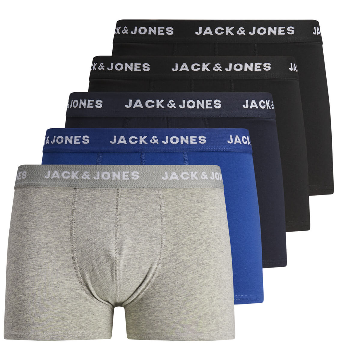 Jack&Jones 5 PACK - pánské boxerky JACBASIC 12173776 Black XL
