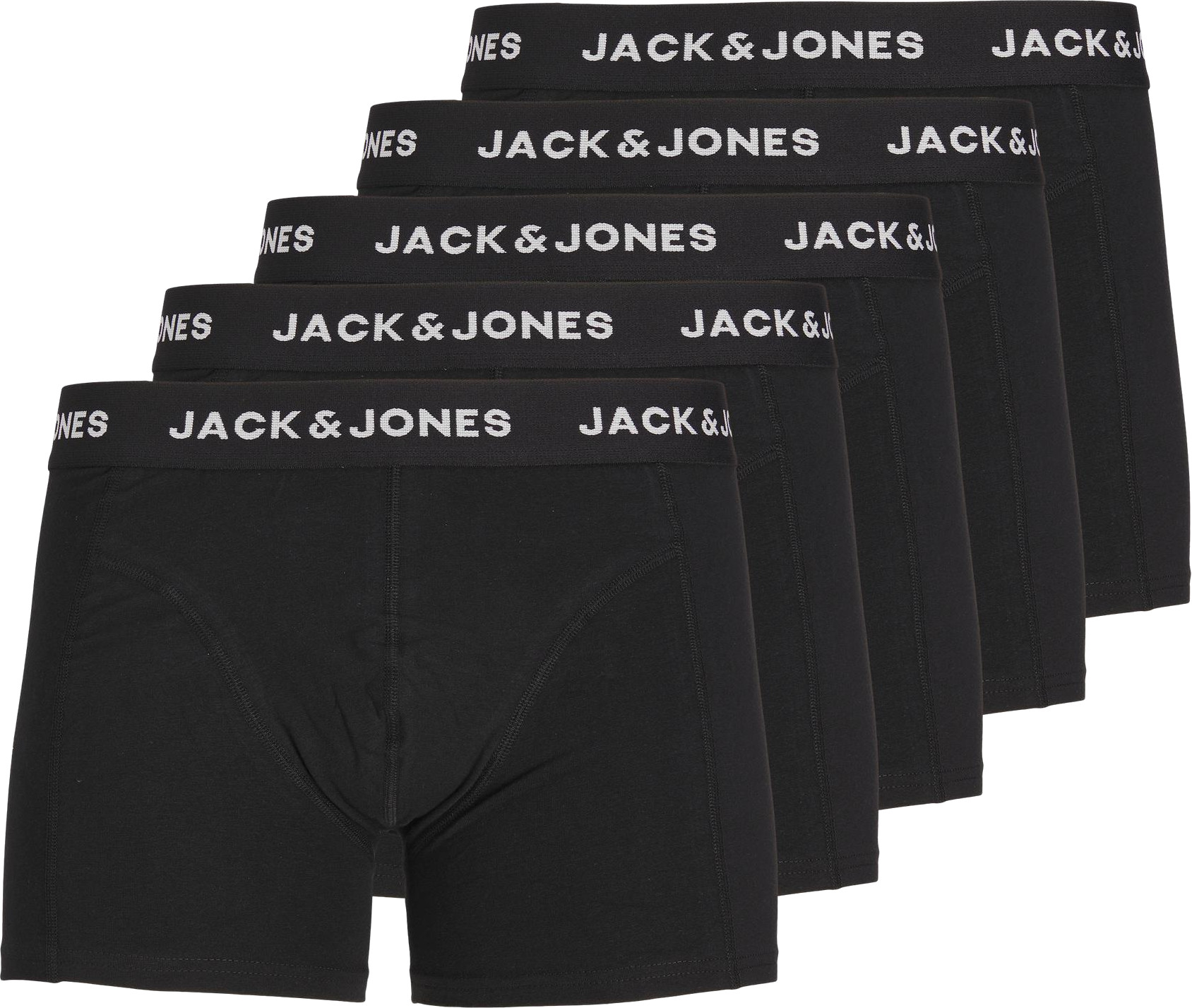 Jack&Jones 5 PACK - pánske boxerky JACHUEY 12242049 Black S