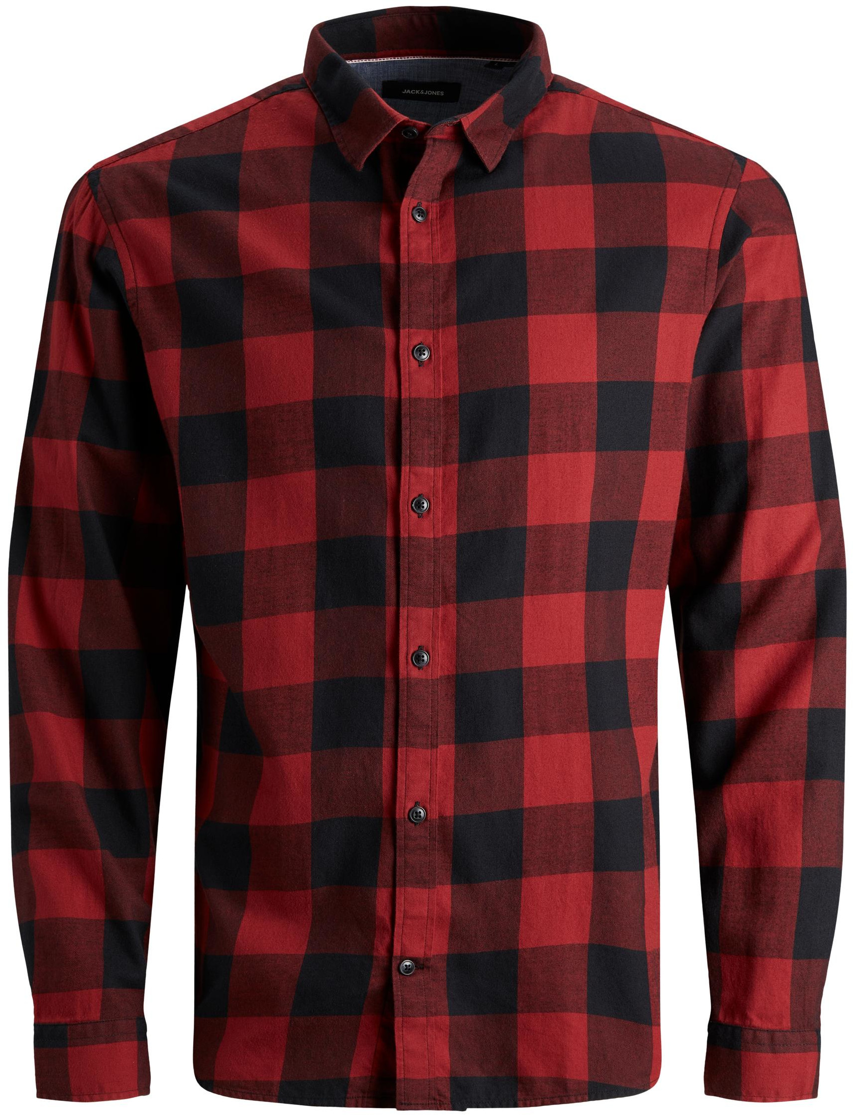 Jack&Jones Pánska košeľa JJEGINGHAM Slim Fit 12181602 Brick Red XL