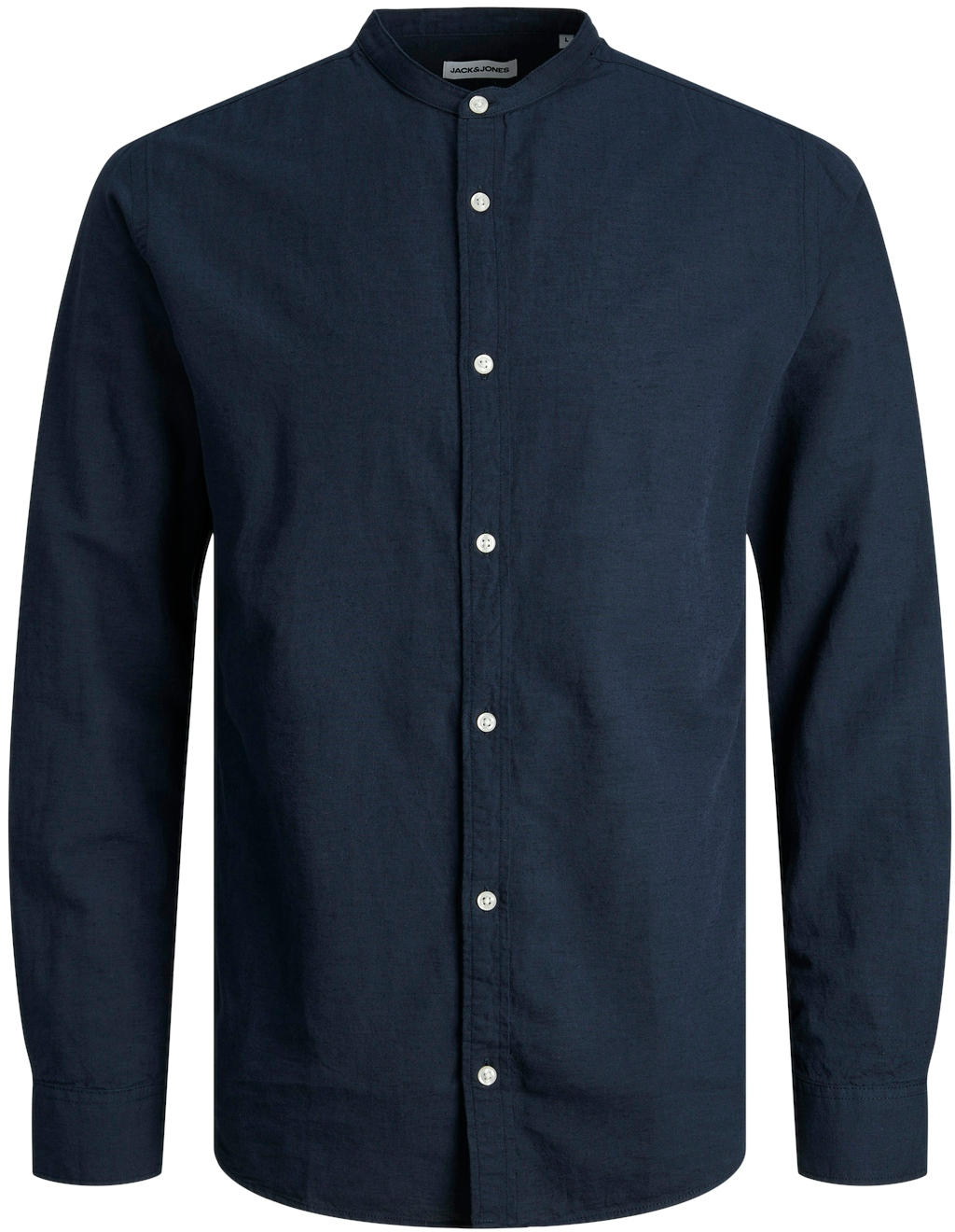 Levně Jack&Jones Pánská košile JJELINEN Slim Fit 12248581 Navy Blazer L
