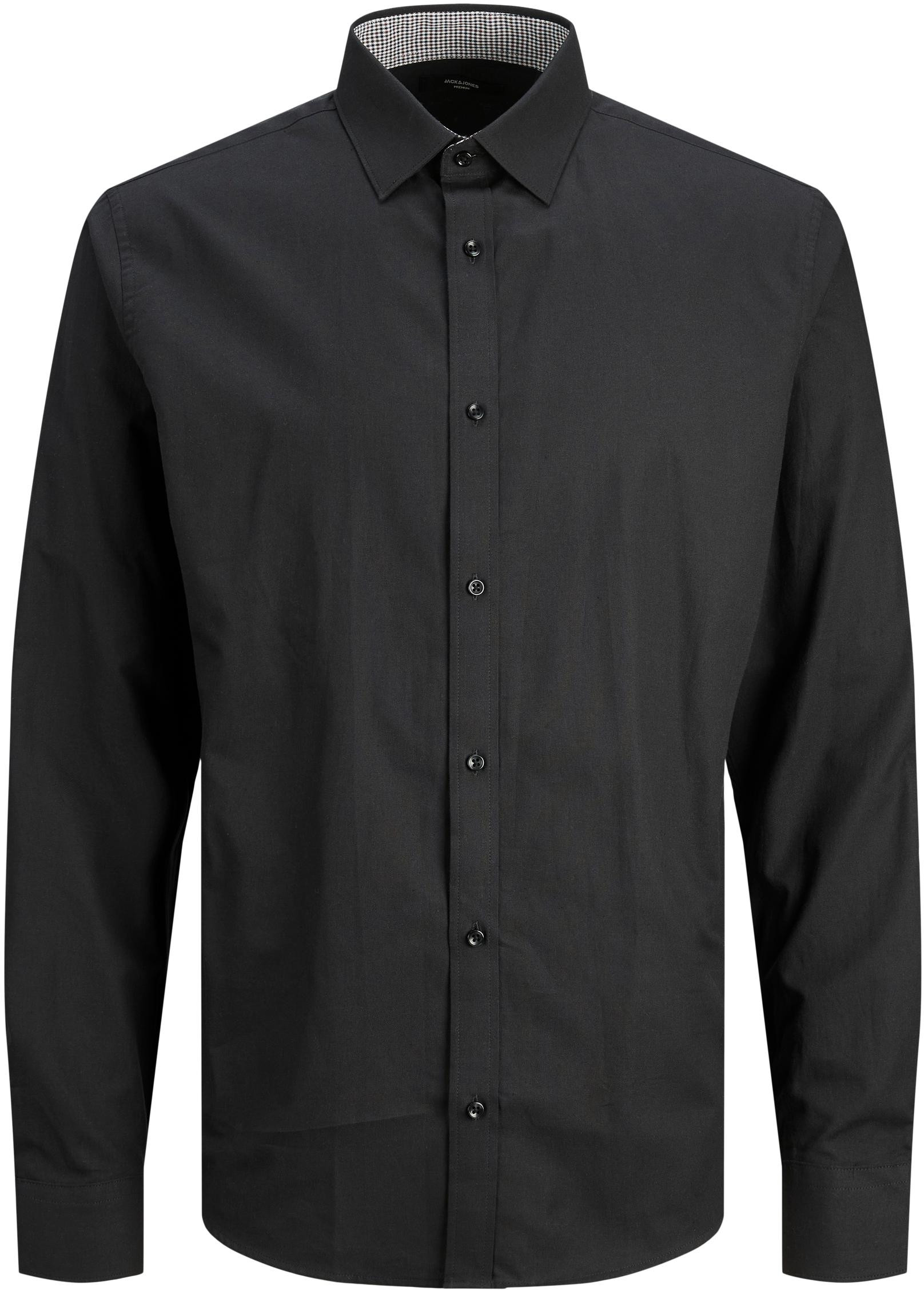 Jack&Jones Pánska košeľa JPRBLABELFAST Comfort Fit 12239027 Black L
