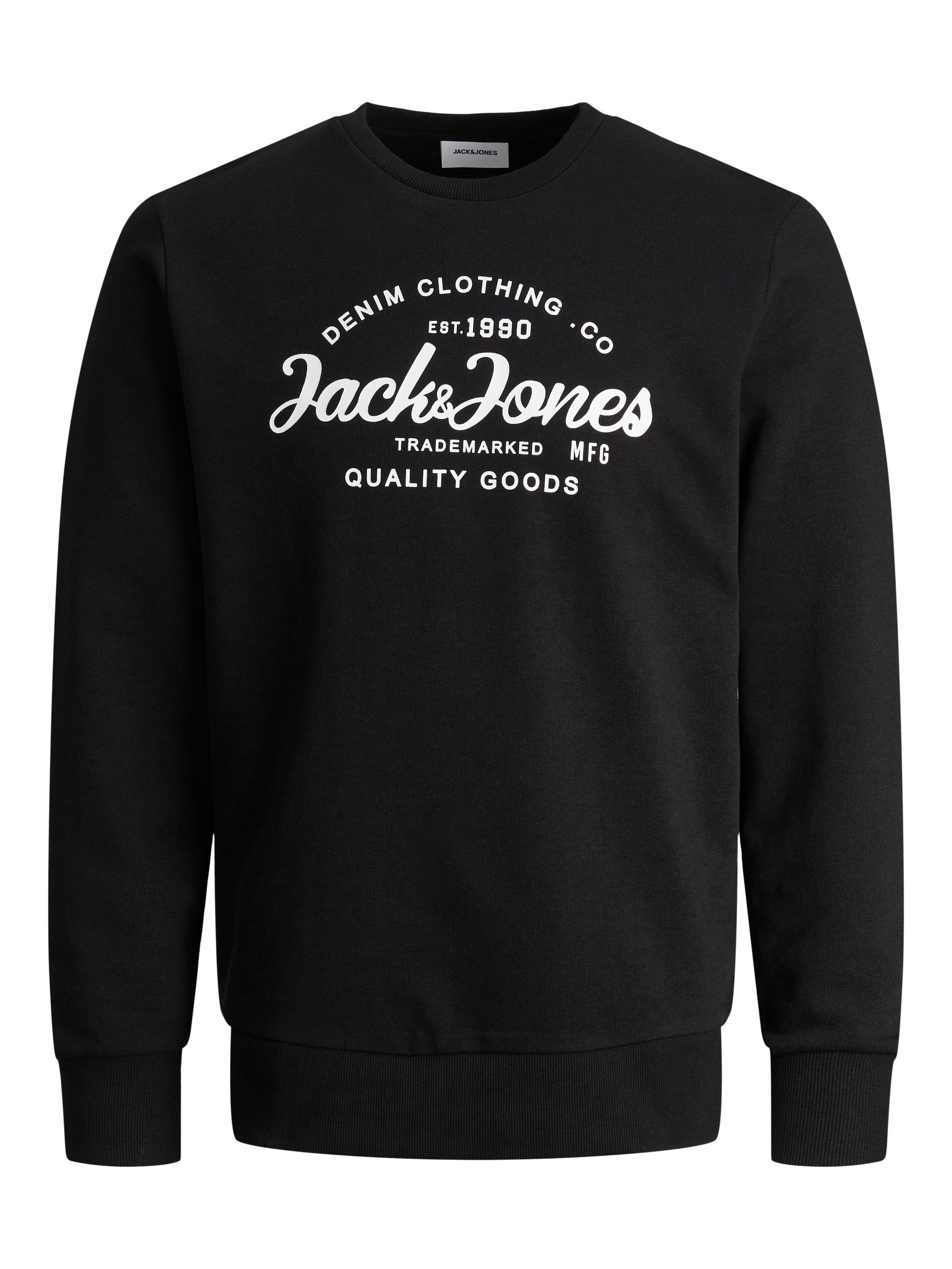 Levně Jack&Jones Pánská mikina JJFOREST Standard Fit 12248002 Black XL