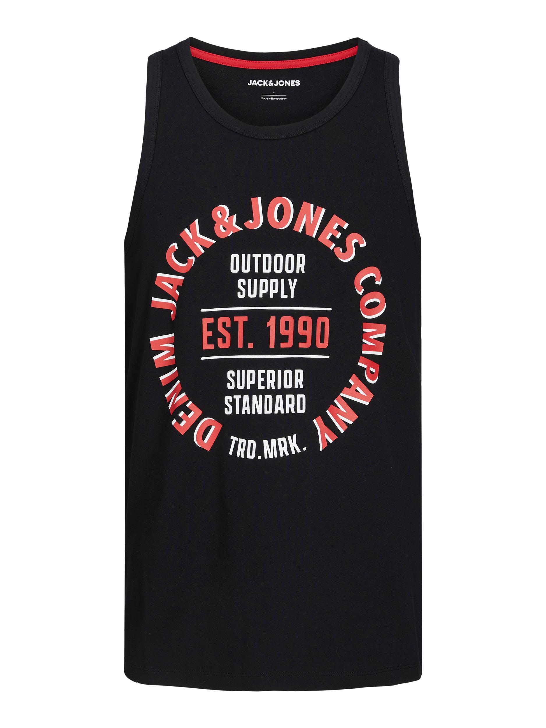 Jack&Jones Férfi trikó JJANDY Regular Fit 12222337 Black M