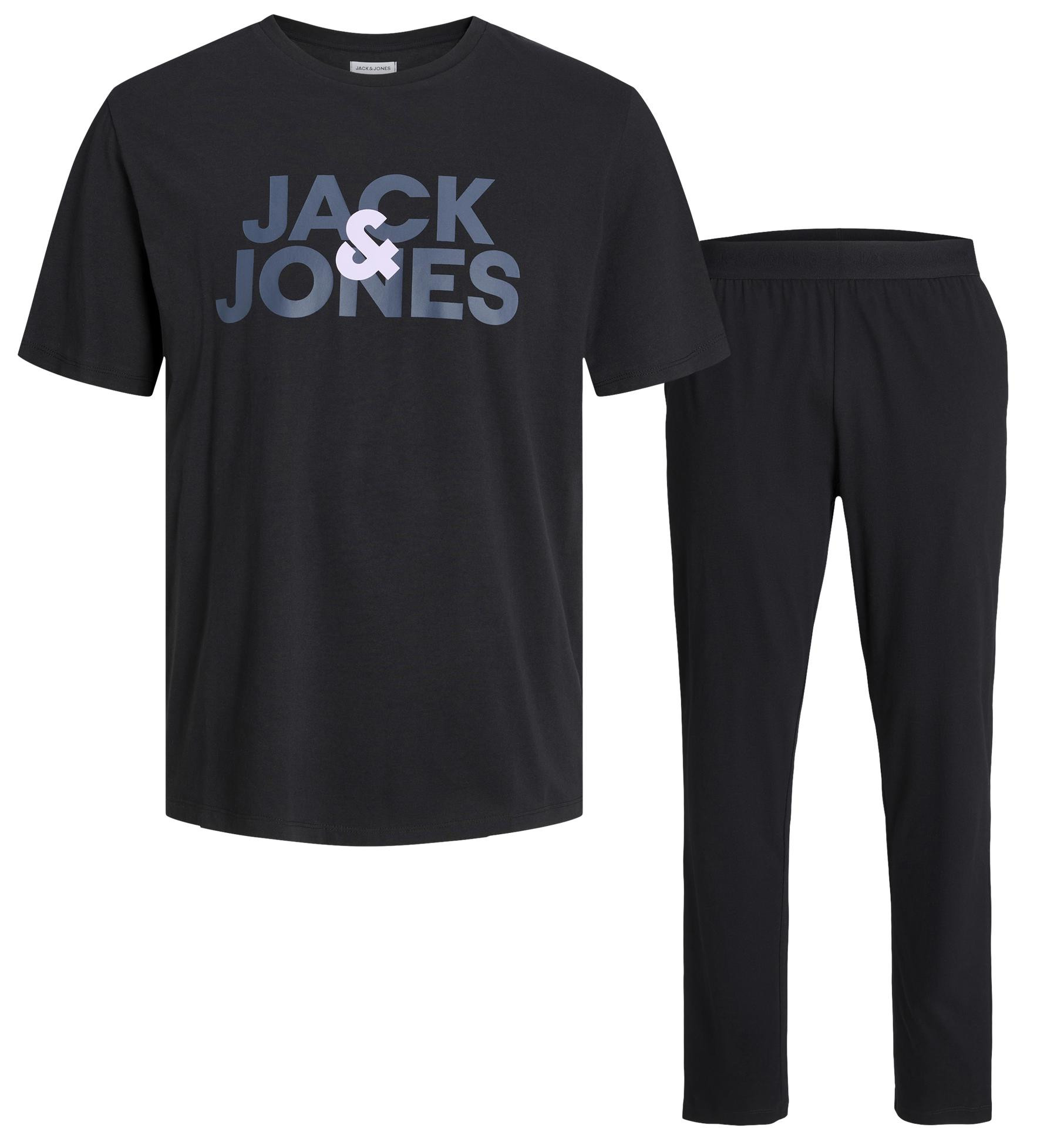Jack&Jones Pánske pyžamo JACULA Standard Fit 12254994 Black S