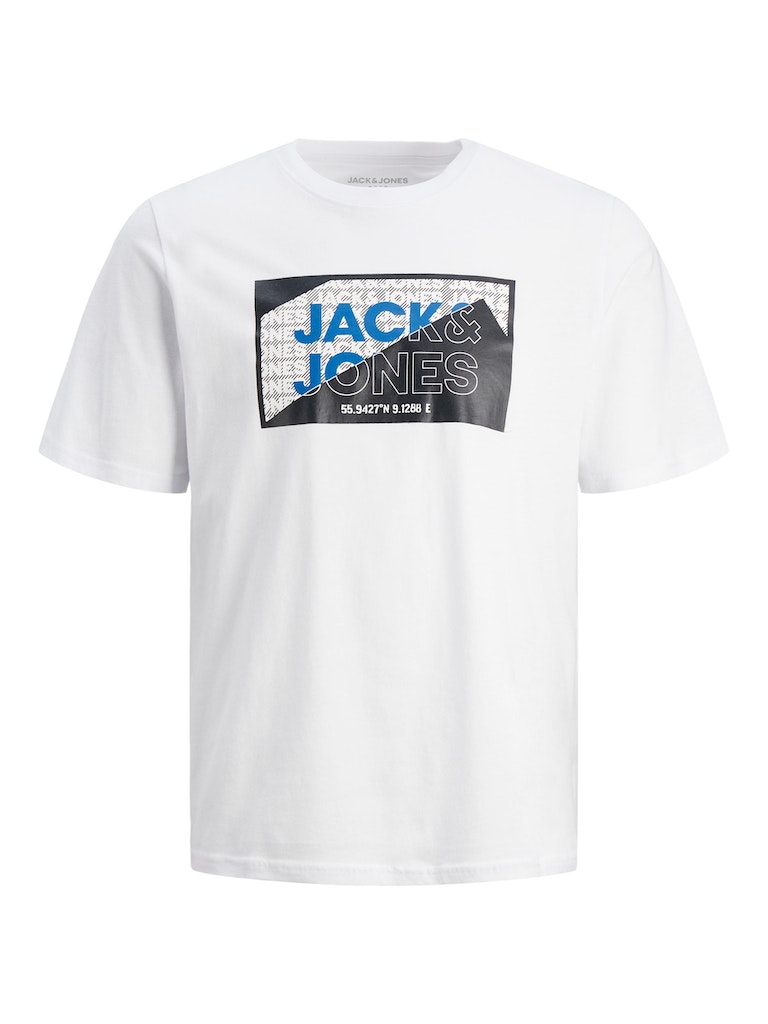 Jack&Jones Pánske tričko JCOLOGAN Standard Fit 12242492 white S