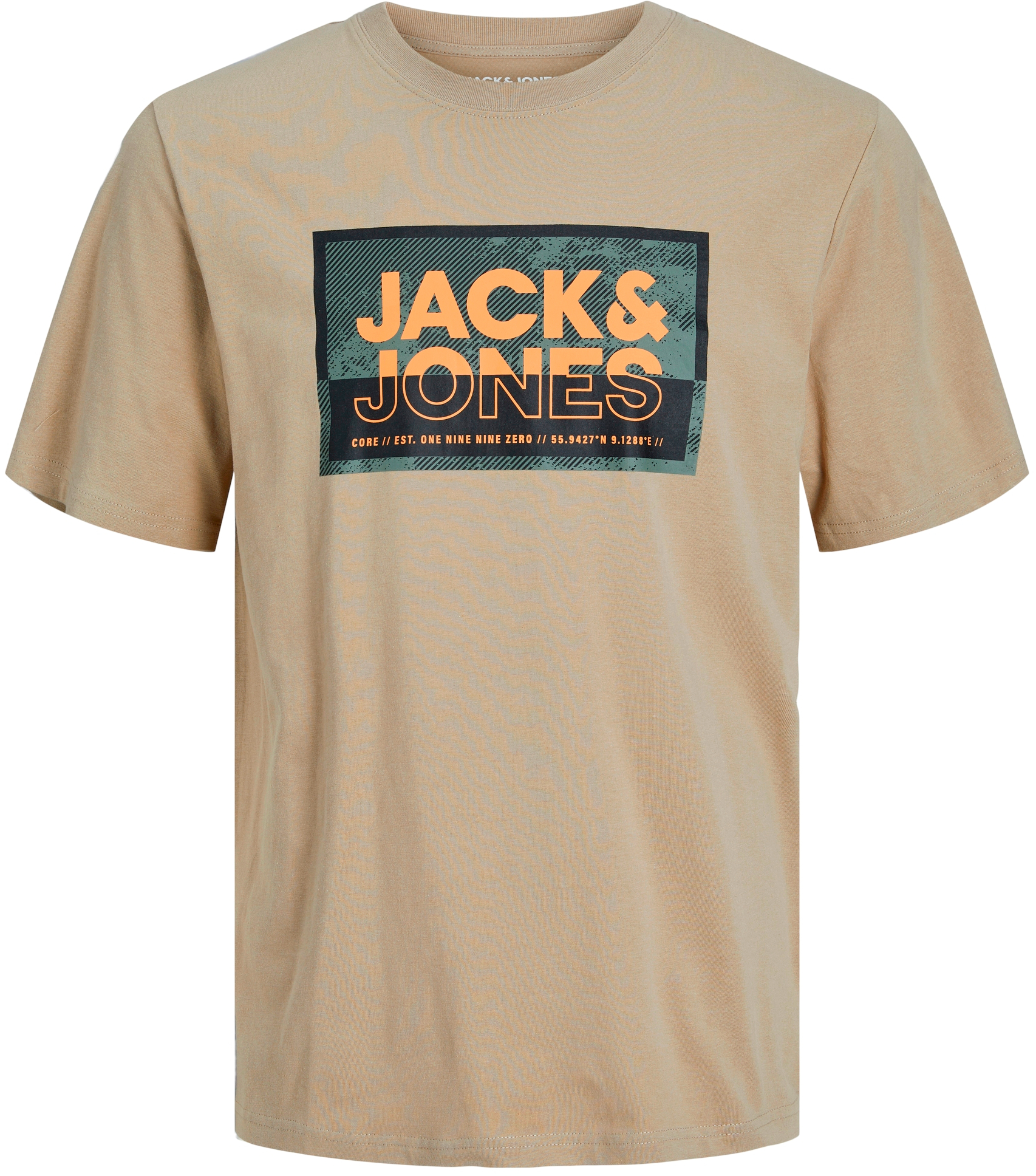 Jack&Jones Pánske tričko JCOLOGAN Standard Fit 12253442 Crockery XXL