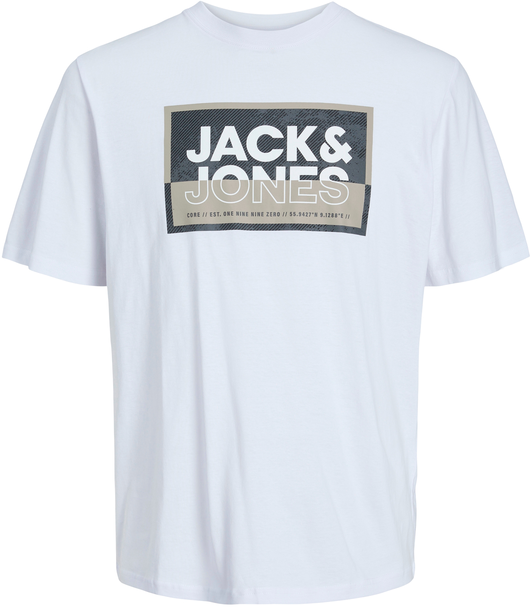 Jack&Jones Pánske tričko JCOLOGAN Standard Fit 12253442 White M