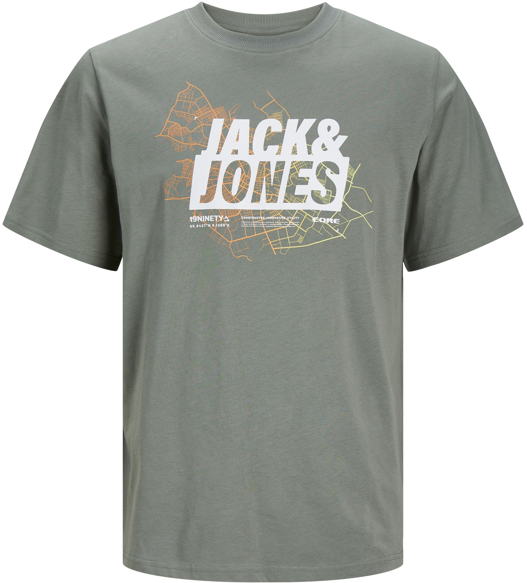 Jack&Jones Pánske tričko JCOMAP Regular Fit 12252376 Agave Green XXL