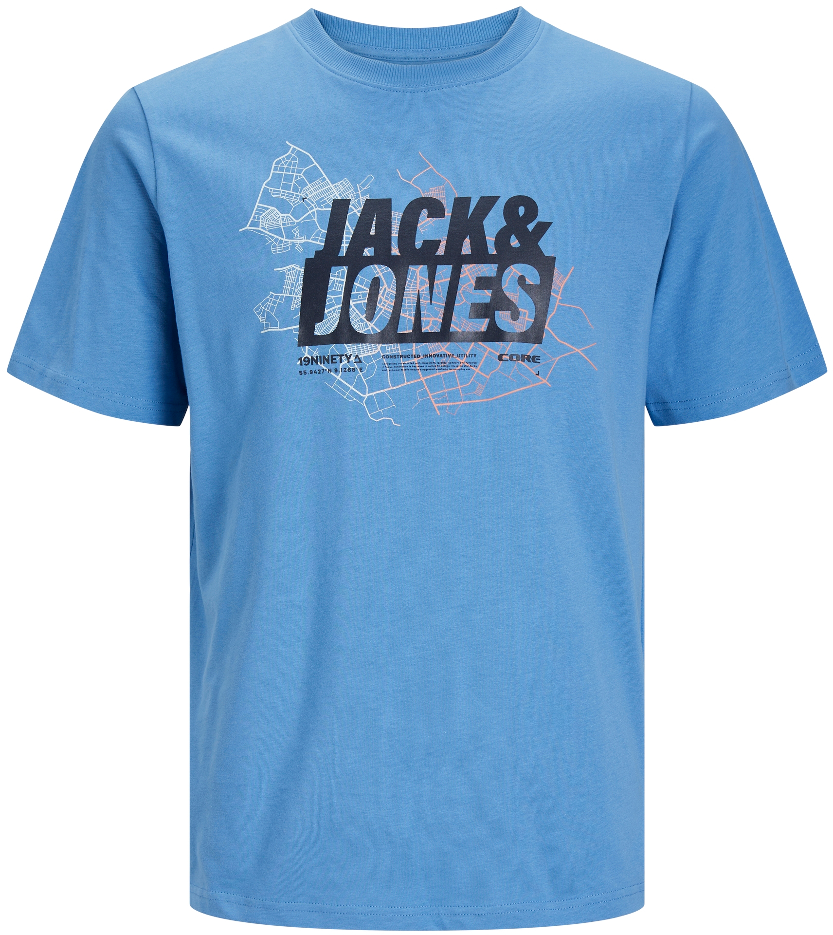 Jack&Jones Pánske tričko JCOMAP Regular Fit 12252376 Pacific Coast M