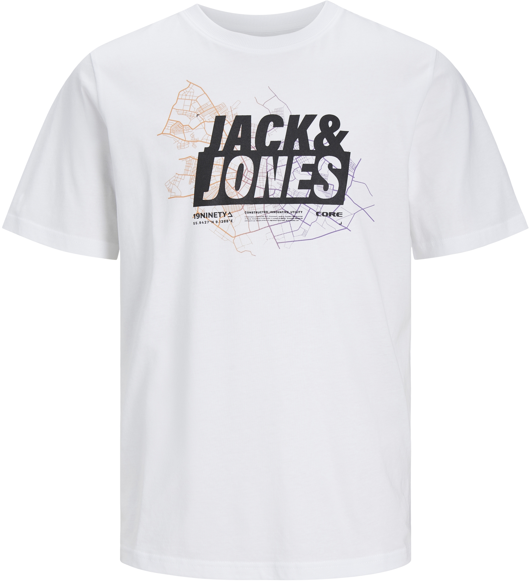Levně Jack&Jones Pánské triko JCOMAP Regular Fit 12252376 White S