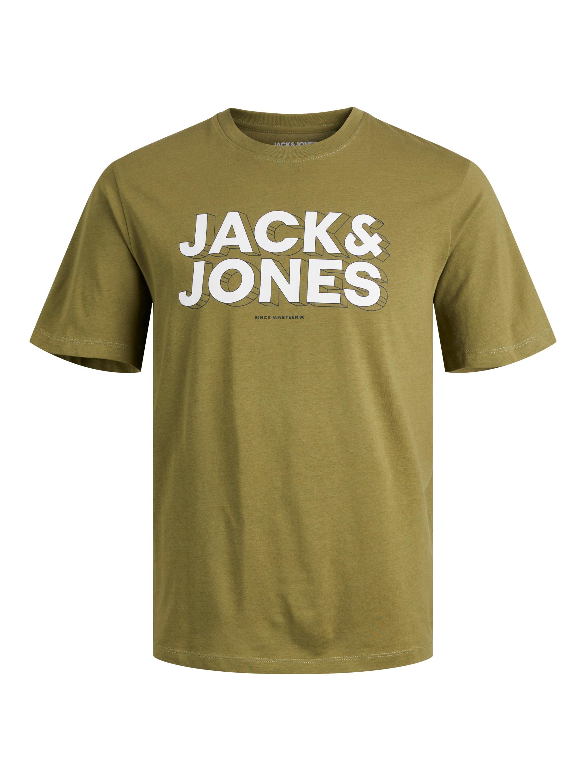 Jack&Jones Férfi póló JCOSPACE Standard Fit 12243940 olive branch XXL