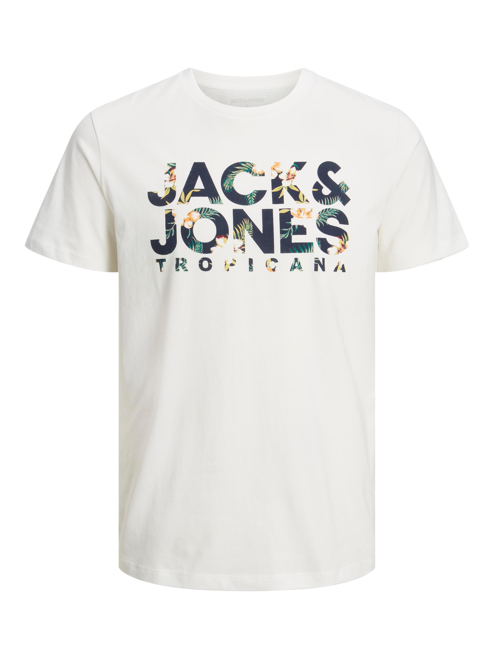 Jack&Jones Férfi póló JJBECS Regular Fit 12224688 Cloud Dancer S