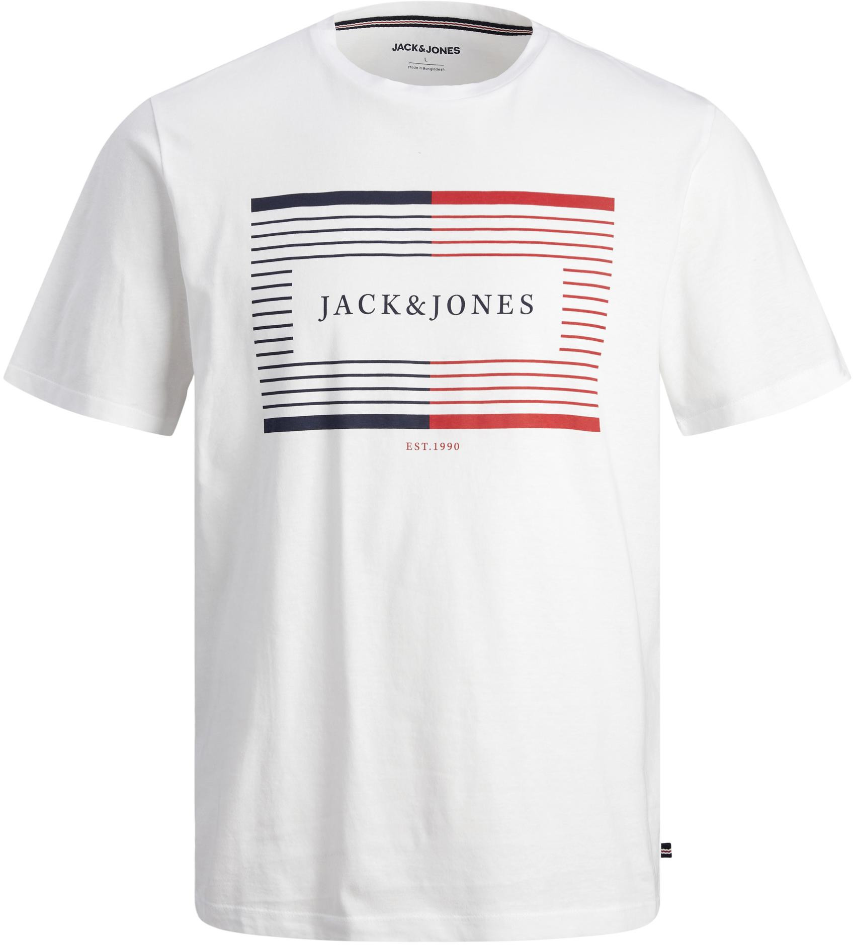Jack&Jones Pánské triko JJCYRUS Standard Fit 12247810 White XXL
