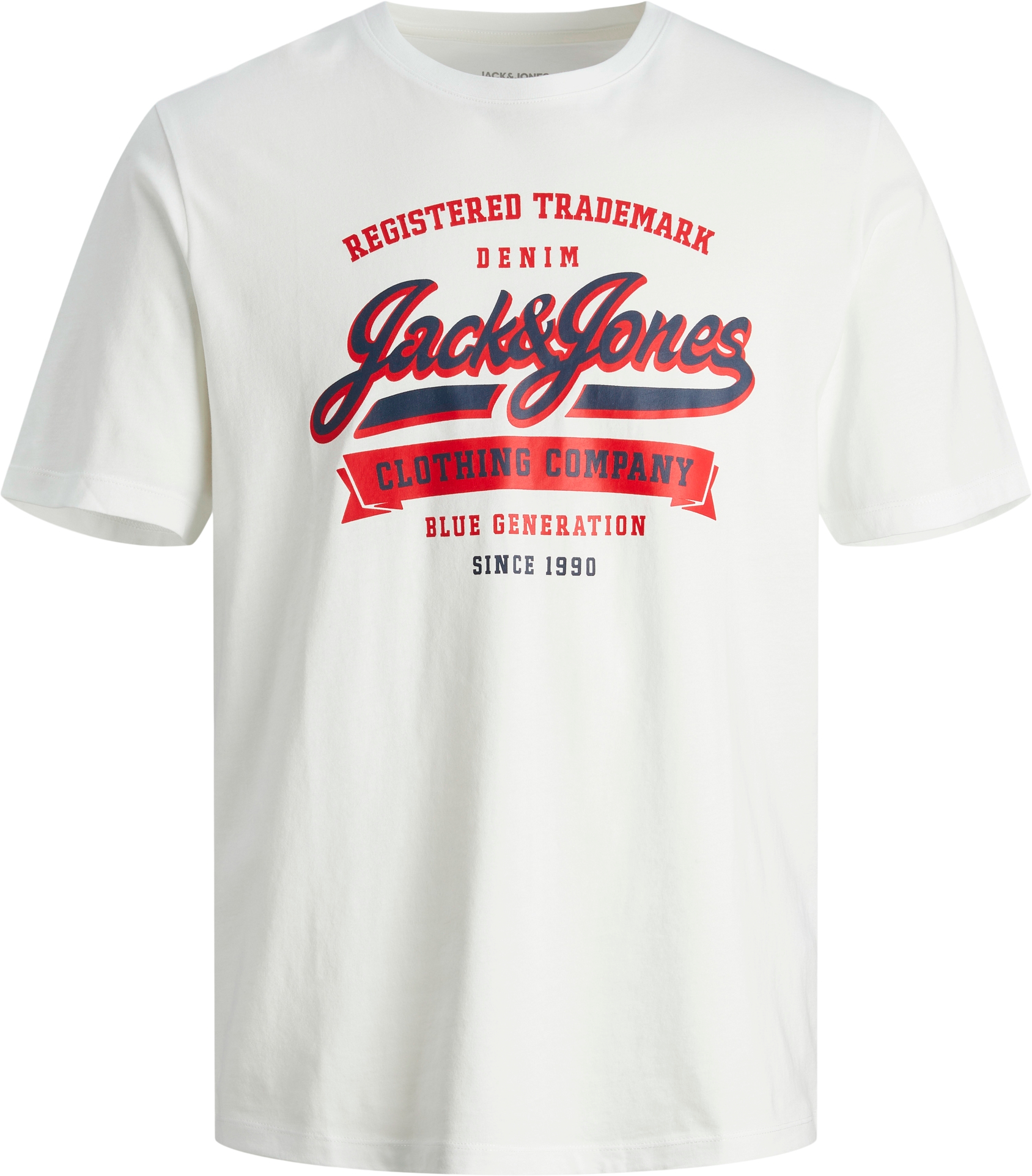 Jack&Jones Pánské triko JJELOGO Standard Fit 12246690 Cloud Dancer M