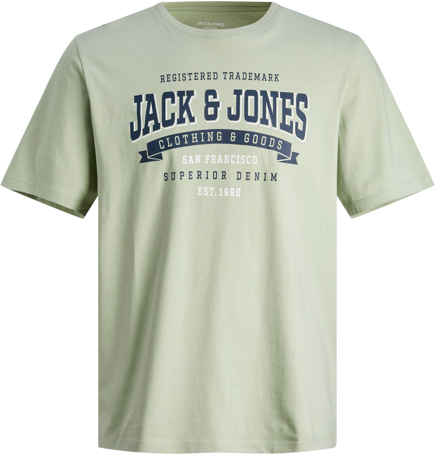 Jack&Jones Pánske tričko JJELOGO Standard Fit 12246690 Desert Sage XXL