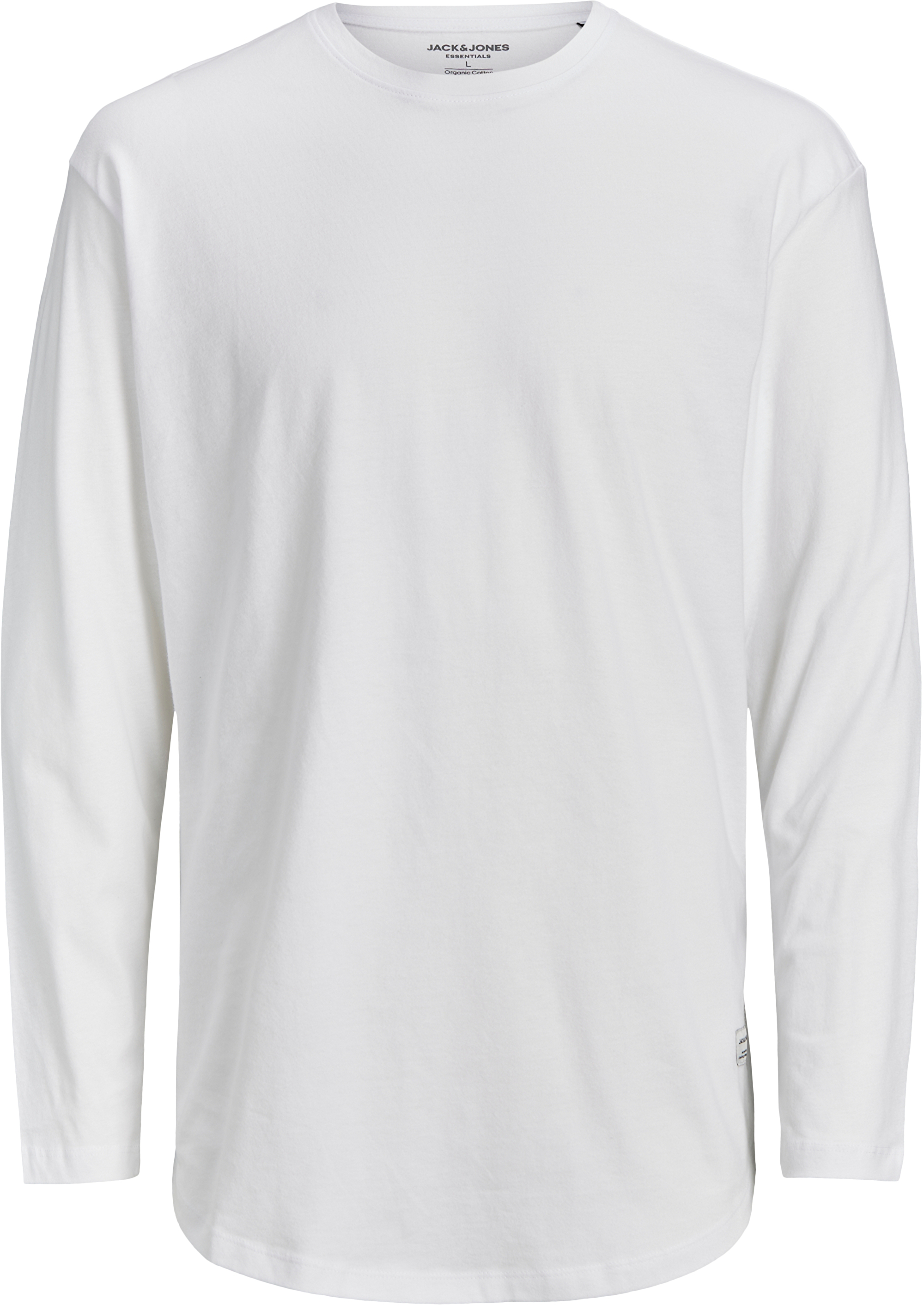 Jack&Jones Pánské triko JJENOA Long Line Fit 12190128 White Relaxed XL