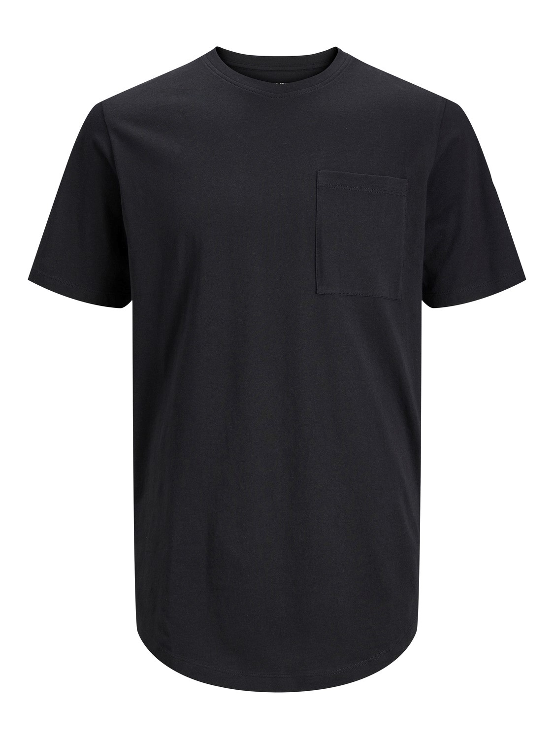 Jack&Jones Pánske tričko JJENOA Long Line Fit 12210945 Black M