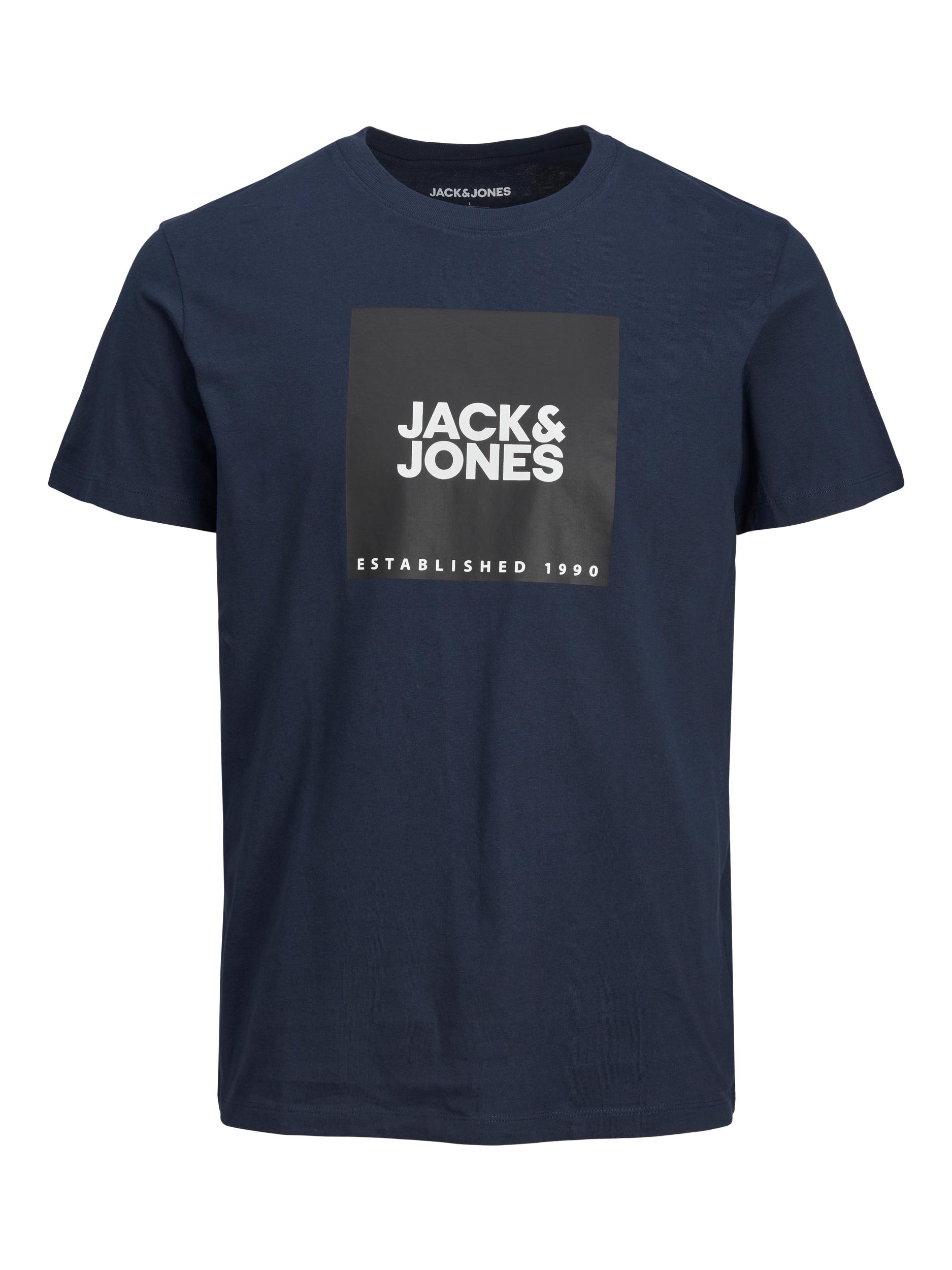 Jack&Jones Férfi póló JJLOCK Regular Fit 12213248 Navy Blazer BIG M