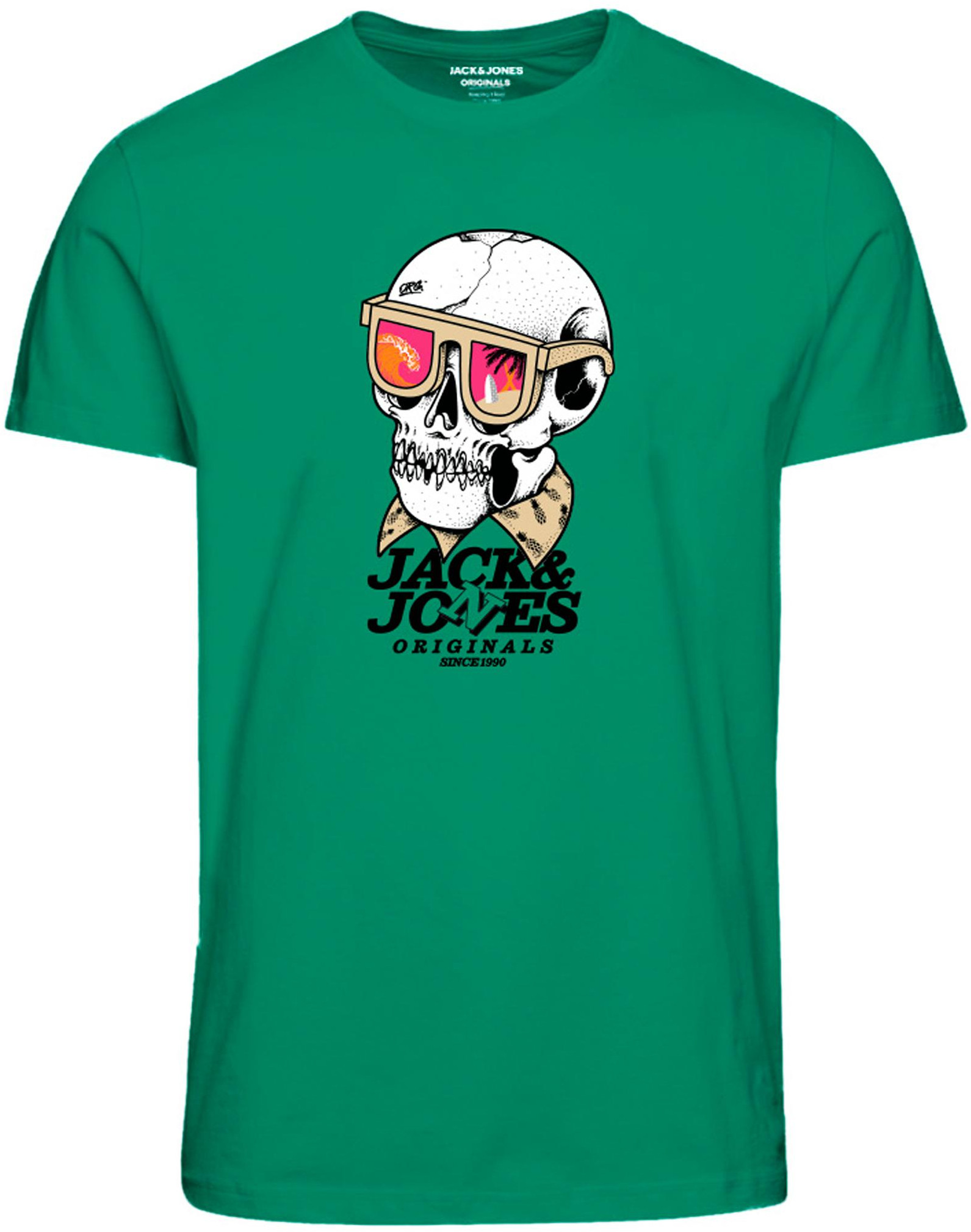 Jack&Jones Pánske tričko JORBONEY Standard Fit 12245199 Holly Green M