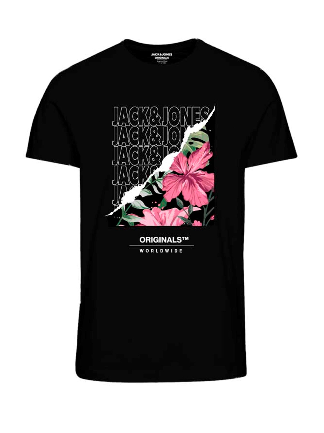 Jack&Jones Pánske tričko JORBOOSTER Standard Fit 12232998 Black L