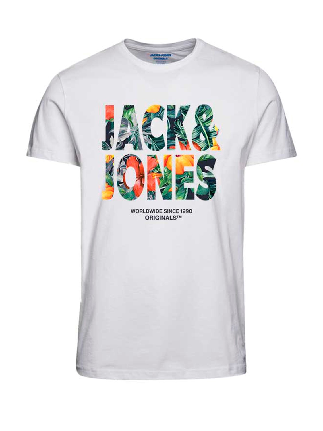 Jack&Jones Pánske tričko JORBOOSTER Standard Fit 12232998 Bright White S