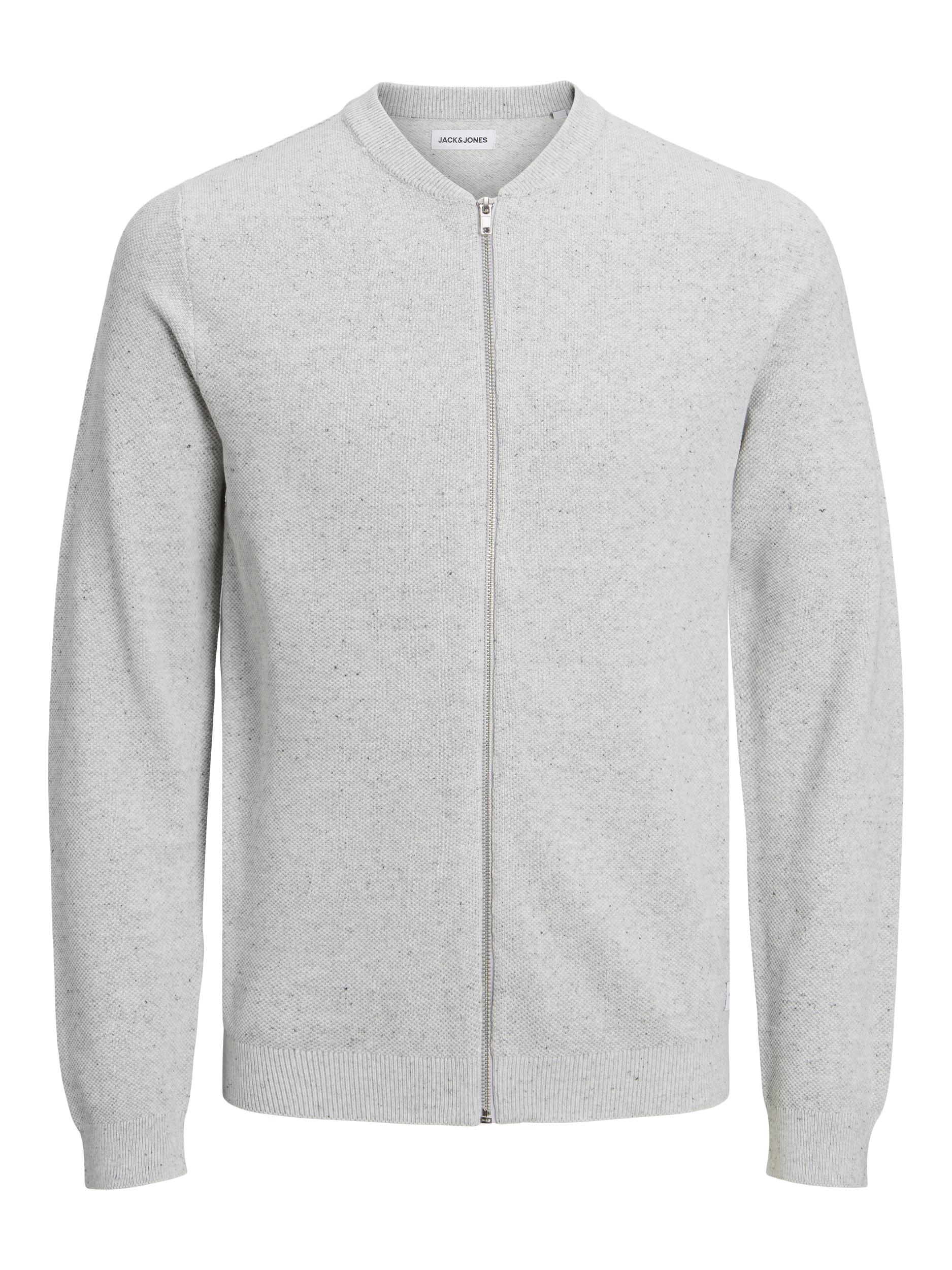 Jack&Jones Férfi pulóver JJHILL 12223728 Light Grey Melange L