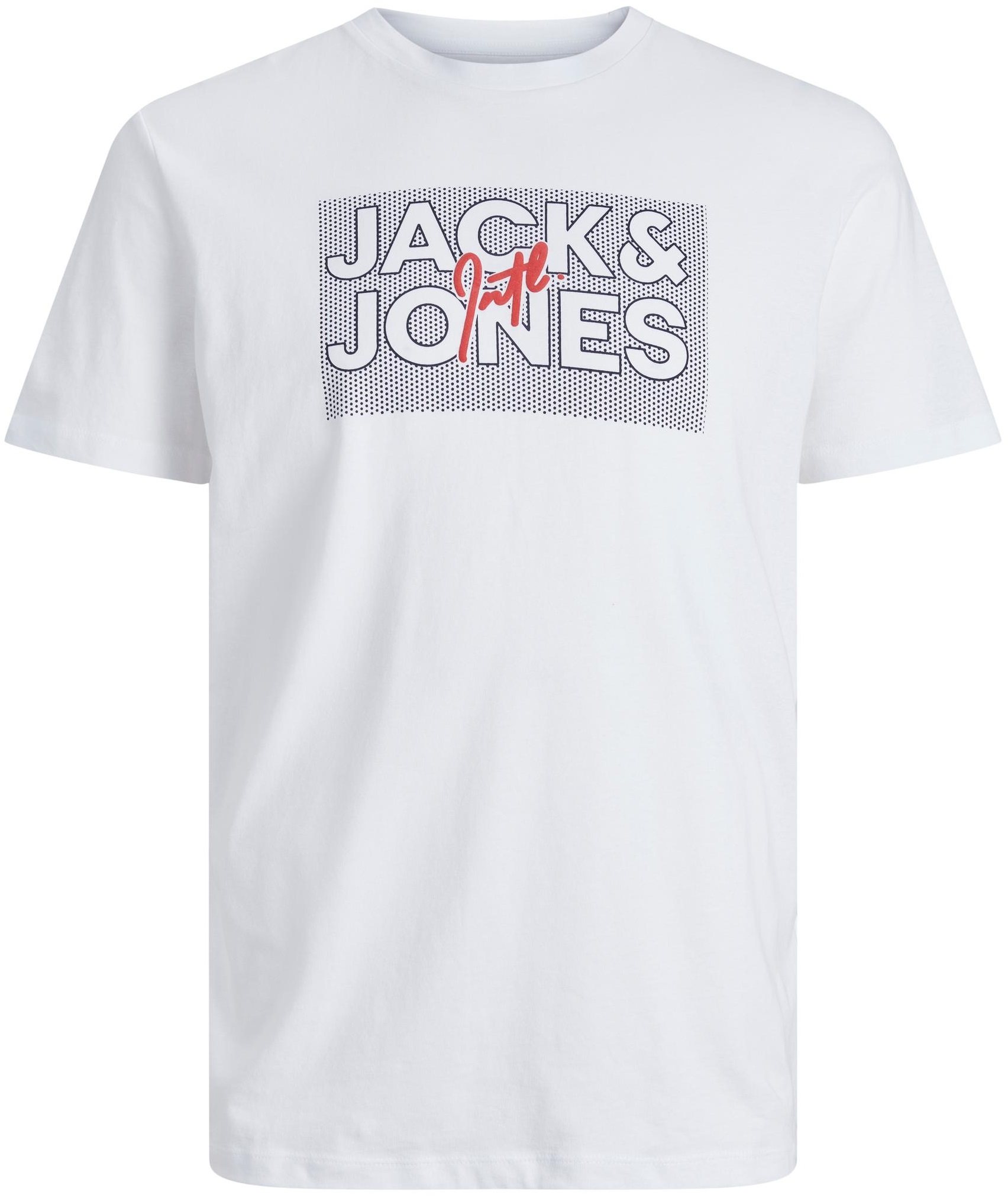 Jack&Jones Pánske tričko JJMARIUS Regular Fit 12235210 White M