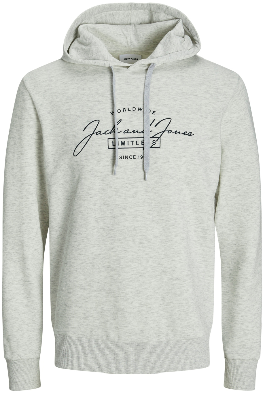 Jack&Jones Pánská mikina JJFERRIS Standard Fit 12256838 White Melange XL