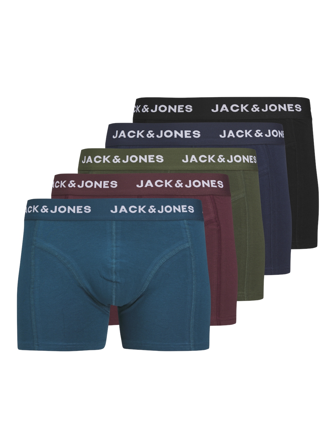 Jack&Jones 5 PACK - pánské boxerky 12259076 Navy Blazer S