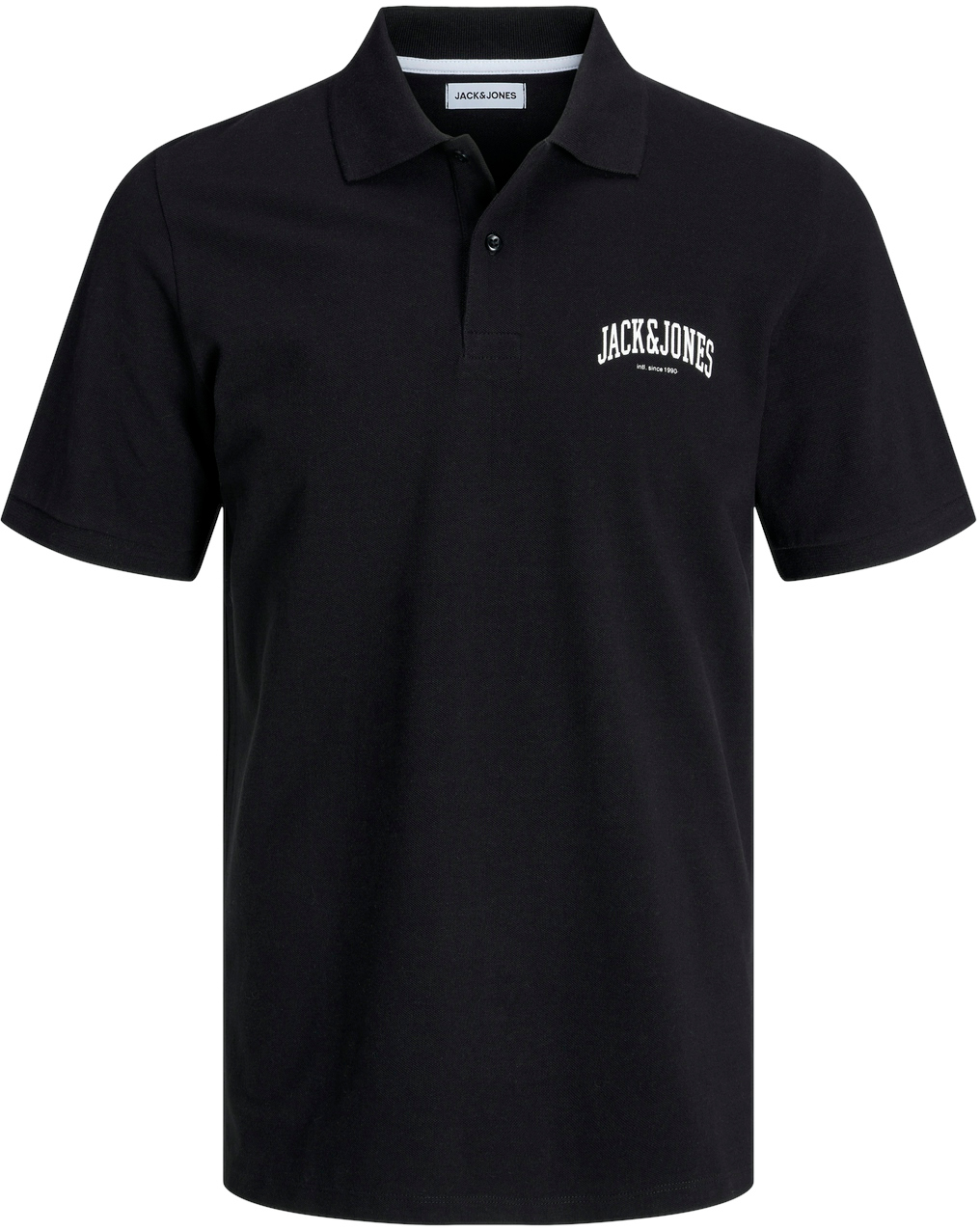 Jack&Jones Pánske polo tričko JJEJOSH Standard Fit 12247387 Black L