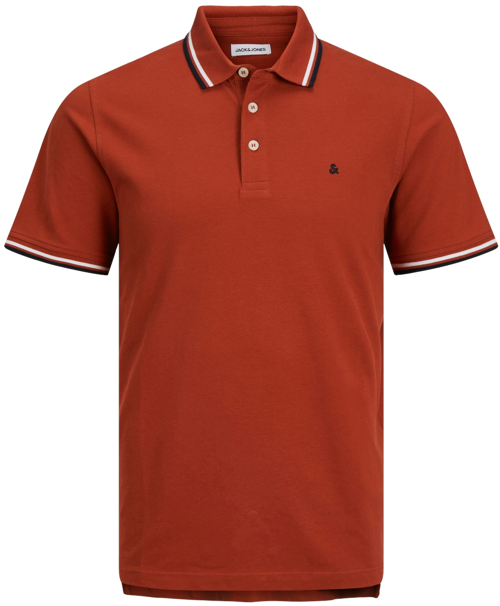 Jack&Jones Pánské polo triko JJEPAULOS Slim Fit 12136668 Red Ochre L