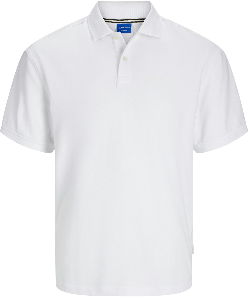 Jack&Jones Pánské polo triko JORFREDERIKSBERG Relaxed Fit 12263111 Bright White XXL