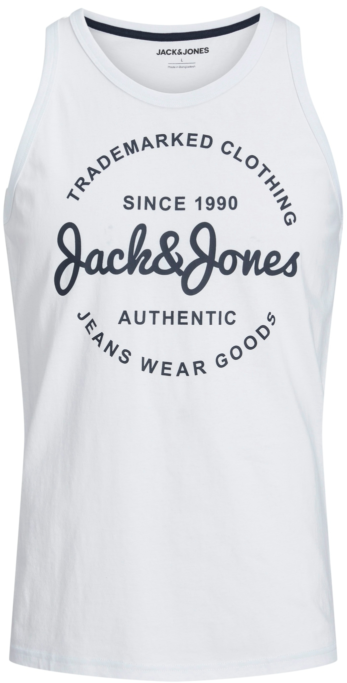 Jack&Jones Pánske tielko JJFOREST Standard Fit 12248622 White L