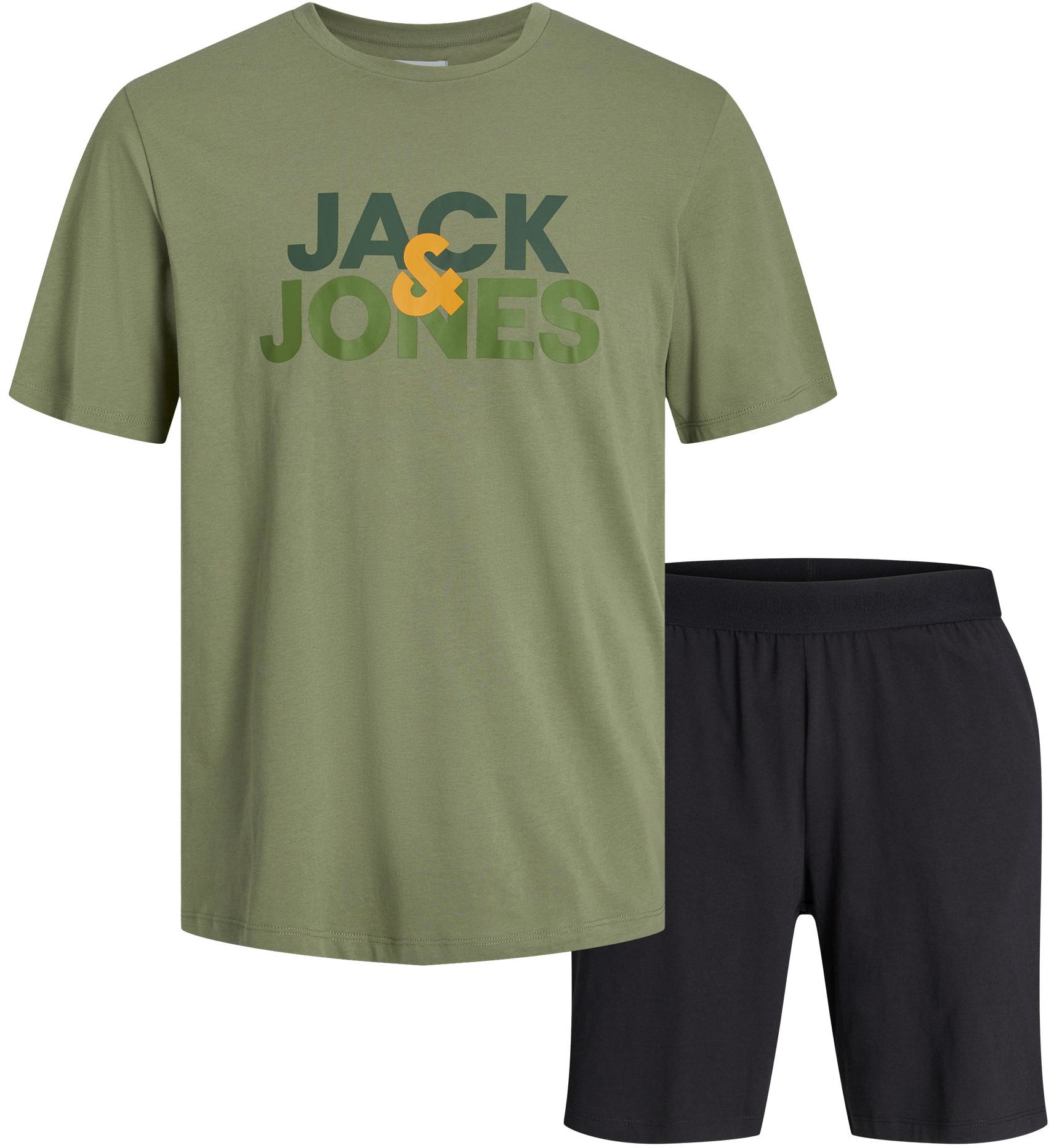 Jack&Jones Pánske pyžamo JACULA Standard Fit 12255000 Oil Green XL