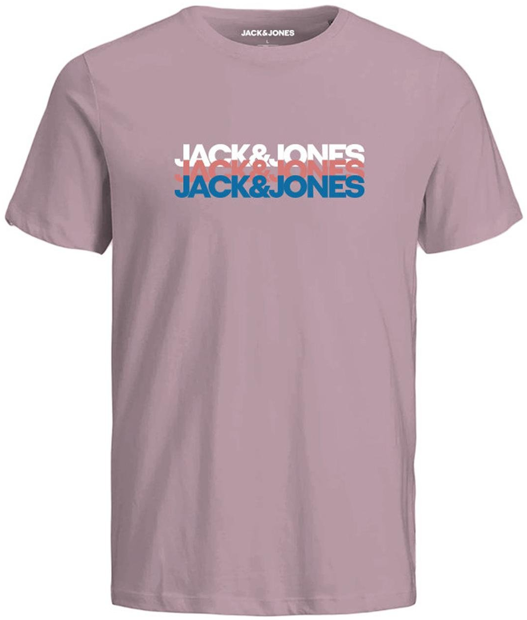 Jack&Jones Pánske tričko JJCYBER Standard Fit 12256777 Pink Nectar M